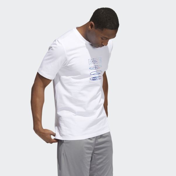 T-shirt Adidas Rose Blanc