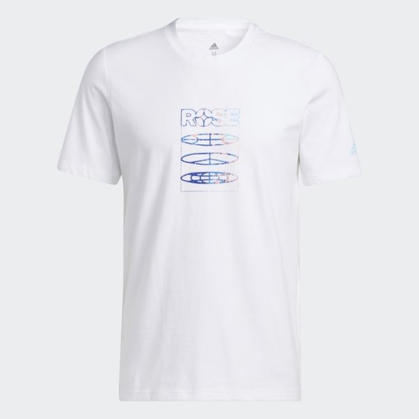 T-shirt Adidas Rose Blanc