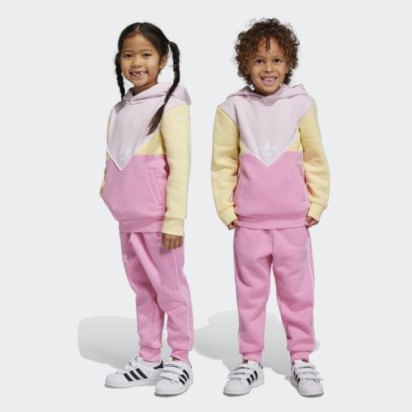 Ensemble Sweat à Capuche Adidas Adicolor Rose