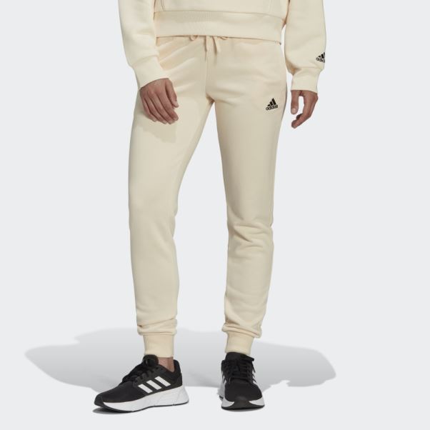 Pantalon écru Teinté Essentials French Terry Logo Adidas