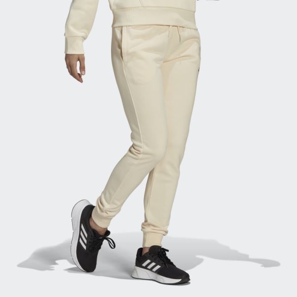 Pantalon écru Teinté Essentials French Terry Logo Adidas