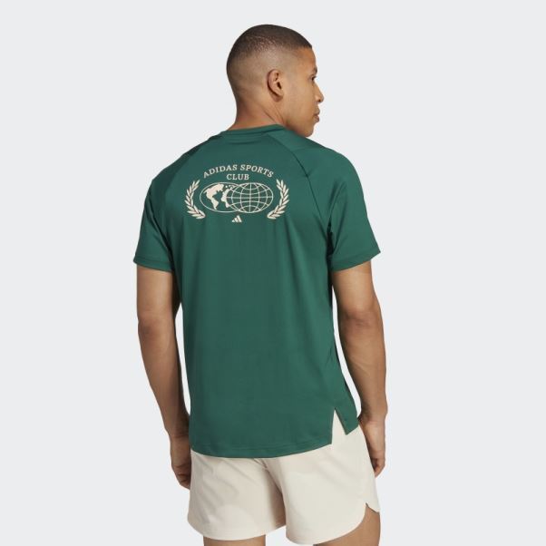 T-shirt Graphique Adidas Sports Club Vert
