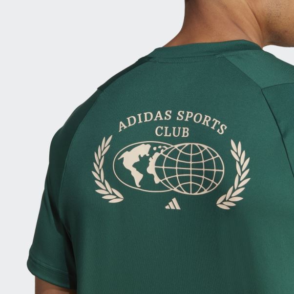 T-shirt Graphique Adidas Sports Club Vert