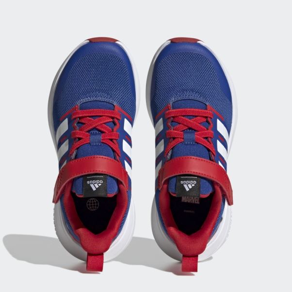 Bleu Royal Adidas X Marvel Fortarun Spider-man 2.0 Cloudfoam Sport Lace Top Strap Shoes Hot
