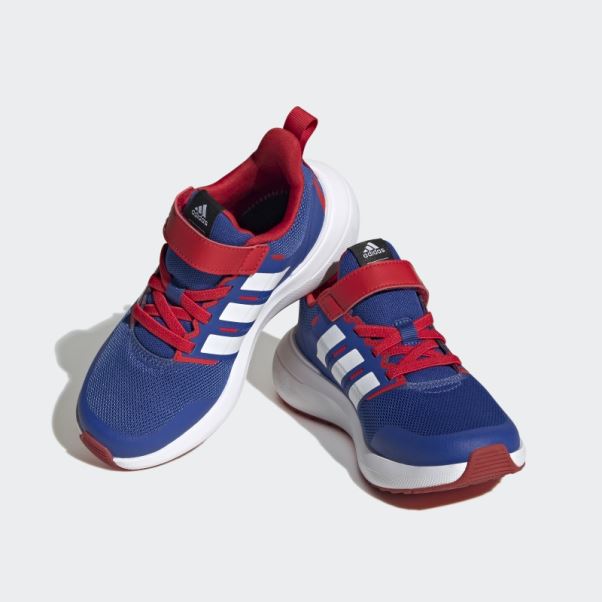 Bleu Royal Adidas X Marvel Fortarun Spider-man 2.0 Cloudfoam Sport Lace Top Strap Shoes Hot