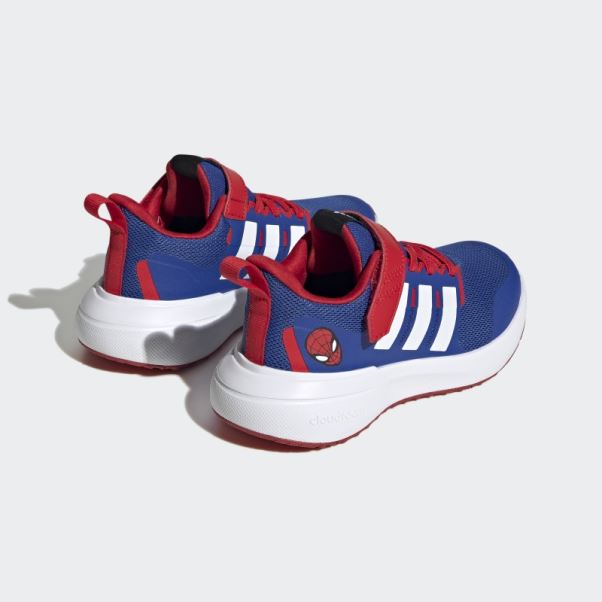 Bleu Royal Adidas X Marvel Fortarun Spider-man 2.0 Cloudfoam Sport Lace Top Strap Shoes Hot