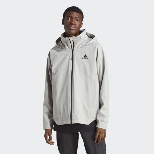 Veste Adidas Traveer Rain.rdy Gris Métallisé (neutre)