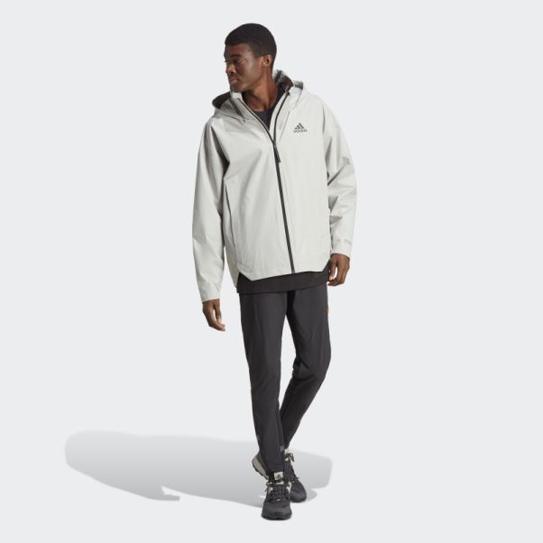Veste Adidas Traveer Rain.rdy Gris Métallisé (neutre)