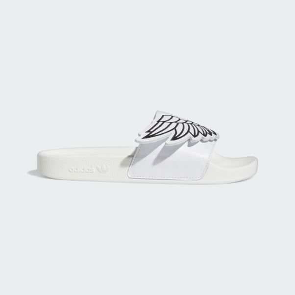 Claquettes Adidas Jeremy Scott Monogram Adilette Wings Blanc