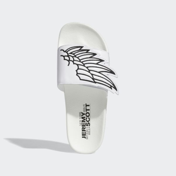 Claquettes Adidas Jeremy Scott Monogram Adilette Wings Blanc