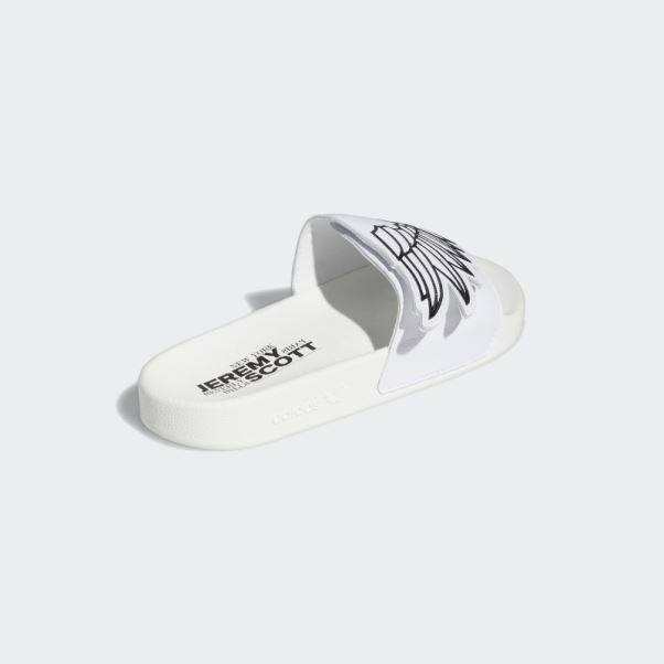 Claquettes Adidas Jeremy Scott Monogram Adilette Wings Blanc