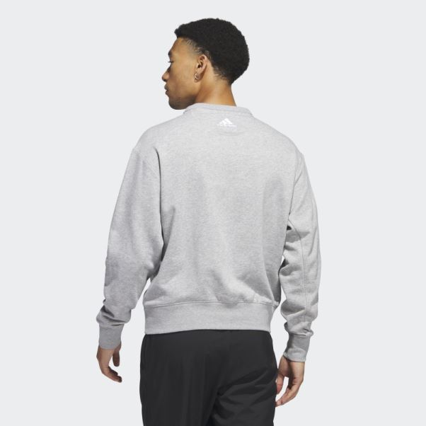 Sweat Adidas Oilers Vintage Crew Gris Moyen