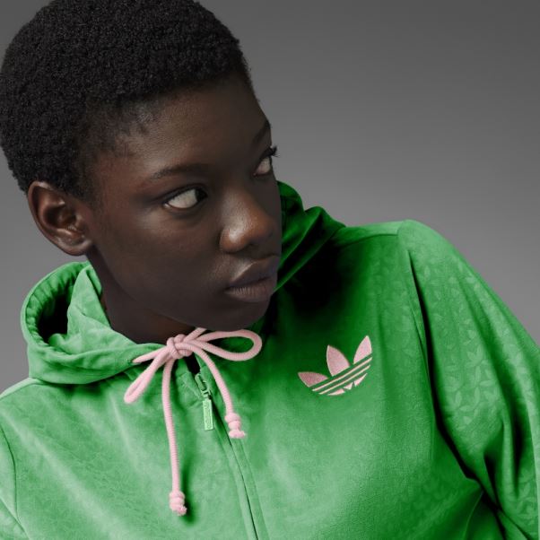 Adidas Adicolor Heritage Now Sweat à Capuche Zippé En Velours Vert