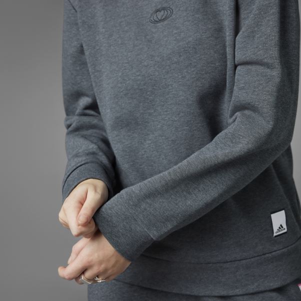 Sweat Saint Valentin Chiné Gris Foncé Adidas