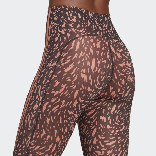 Adidas By Stella Mccartney Truepace Leggings D'entraînement Imprimés Noir