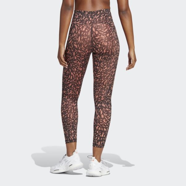 Adidas By Stella Mccartney Truepace Leggings D'entraînement Imprimés Noir