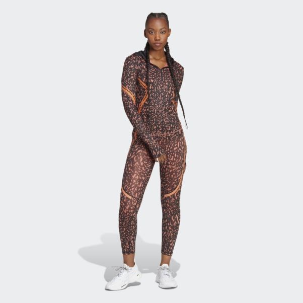 Adidas By Stella Mccartney Truepace Leggings D'entraînement Imprimés Noir