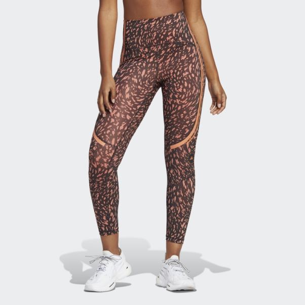 Adidas By Stella Mccartney Truepace Leggings De Course Imprimés Noir Chaud