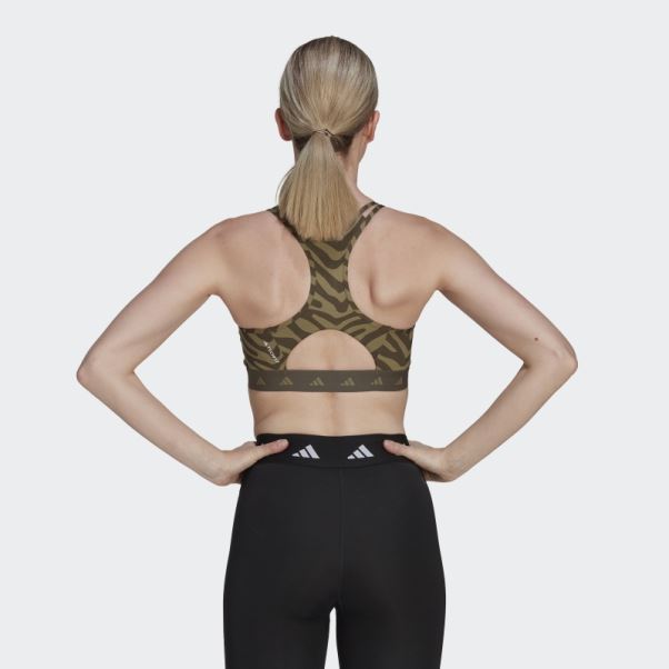 Soutien-gorge Zèbre à Maintien Moyen Hyperglam Techfit Adidas Multicolore