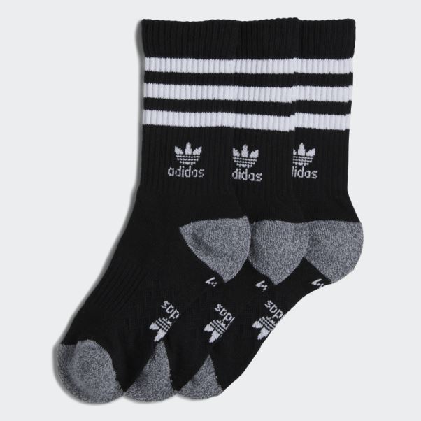 Chaussettes Adidas Roller Crew 3 Paires Noir