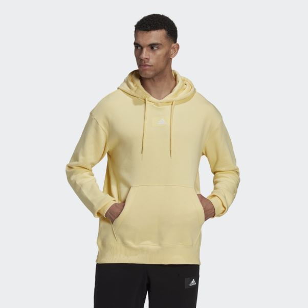 Sweat à Capuche à épaules Tombantes En Molleton De Coton Essentials Feelvivid Adidas Jaune