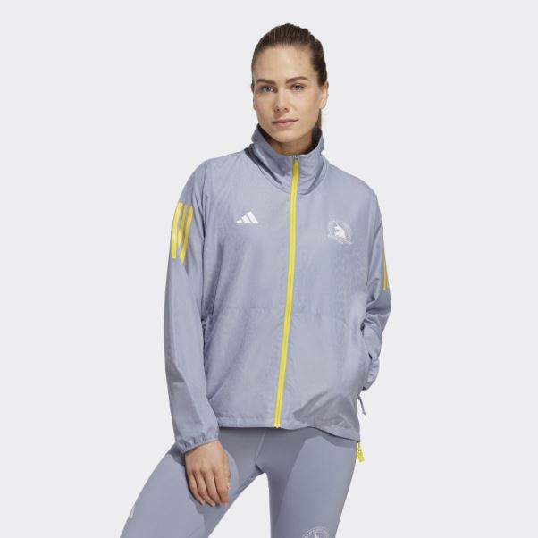 Veste Boston Marathon 2023 Celebration Argent Violet Adidas