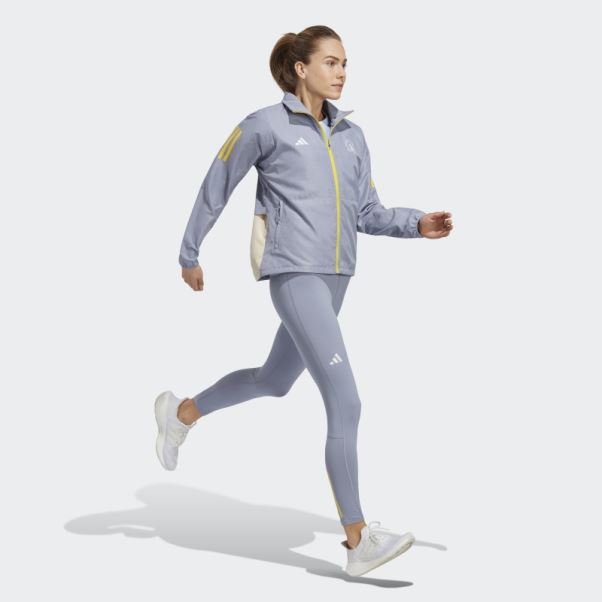 Adidas Boston Marathon 2023 Celebration Running Veste Violet Argent