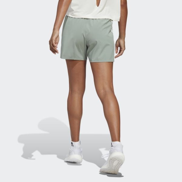 Short Tissé à 3 Bandes Trainicons Vert Argent Adidas
