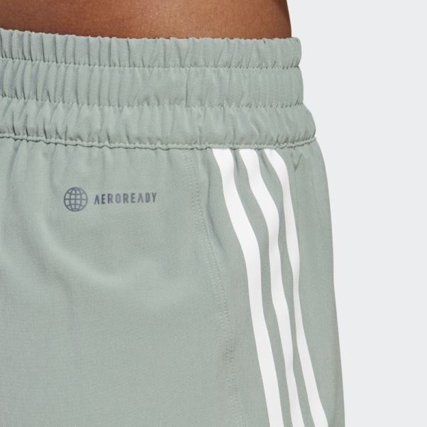 Short Tissé à 3 Bandes Trainicons Vert Argent Adidas
