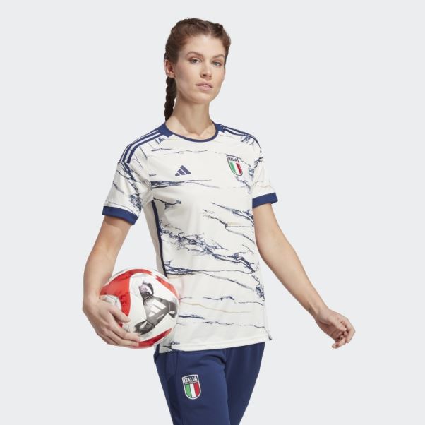 Maillot Femme Adidas équipe Italie 23 Extérieur Blanc