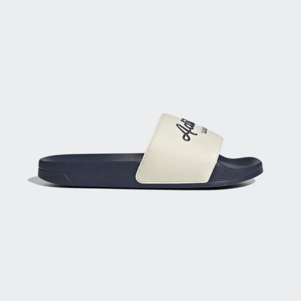 Adidas Adilette Toboggans De Douche Bleu Marine