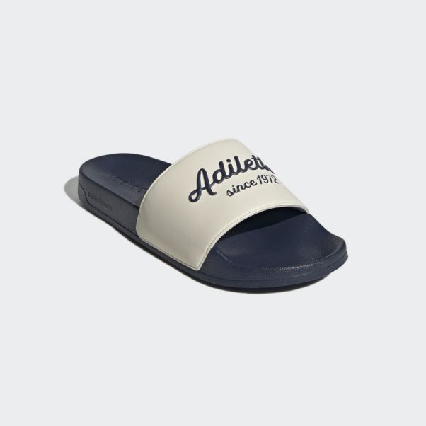 Adidas Adilette Toboggans De Douche Bleu Marine