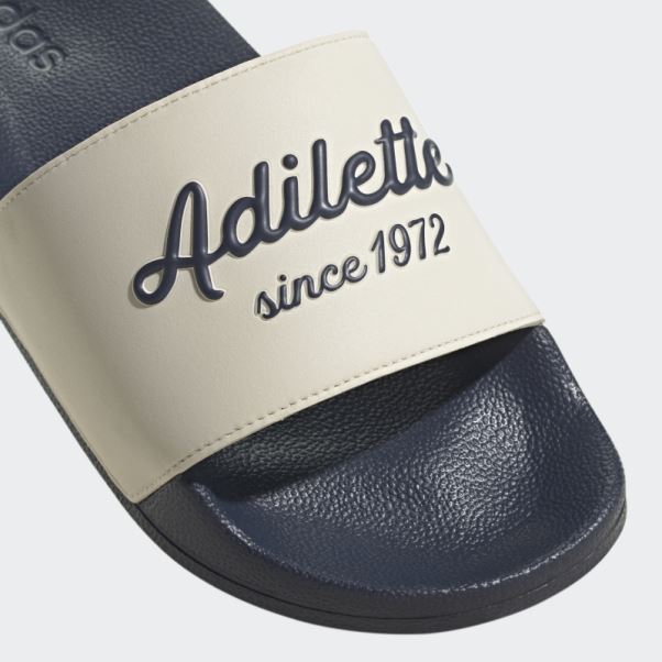 Adidas Adilette Toboggans De Douche Bleu Marine