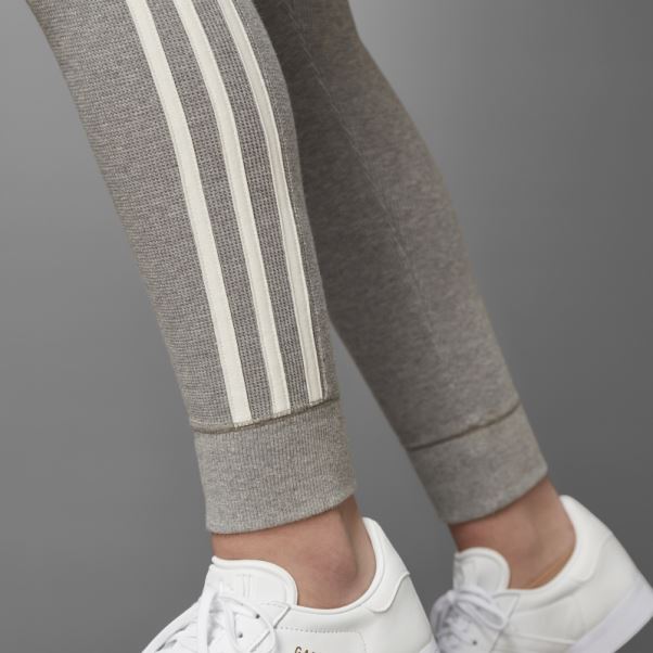 Collants Gaufrés Taille Haute Version Bleue Core Heather Adidas