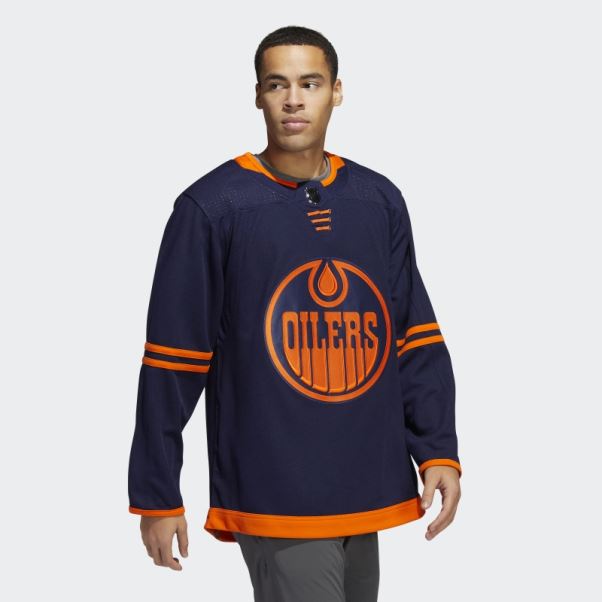 Adidas Oilers Third Authentique Maillot Pro Bleu Marine 09 CCM-SLD