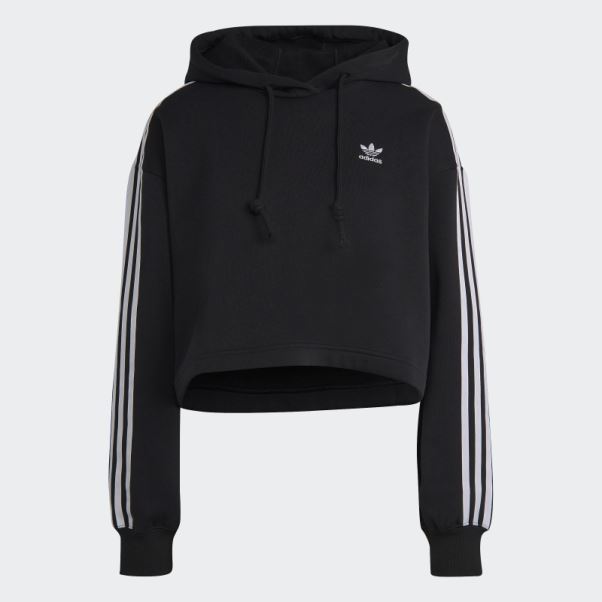 Sweat à Capuche Court Adidas Adicolor Classics Noir