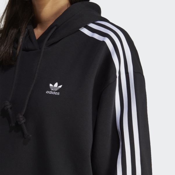 Sweat à Capuche Court Adidas Adicolor Classics Noir