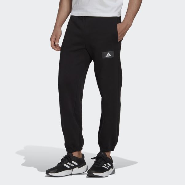 Pantalon De Survêtement à Jambe Droite En Molleton De Coton Feelvivid Noir Adidas