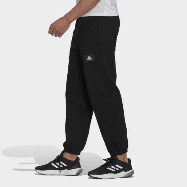 Pantalon De Survêtement à Jambe Droite En Molleton De Coton Feelvivid Noir Adidas