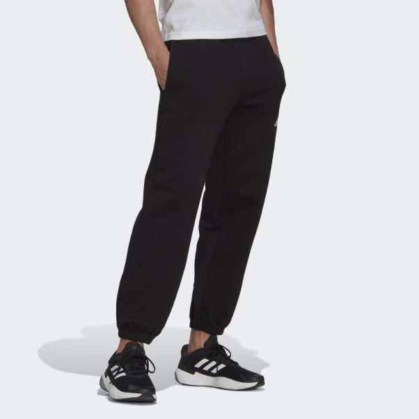 Pantalon De Survêtement à Jambe Droite En Molleton De Coton Feelvivid Noir Adidas