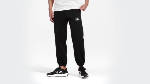 Pantalon De Survêtement Droit En Molleton De Coton Adidas Essentials Feelvivid Noir