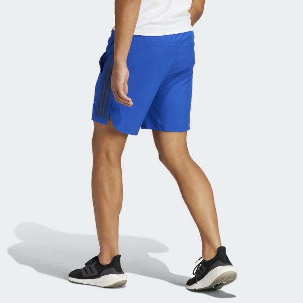 Short Bleu Royal Run Icon à 3 Bandes Réfléchissantes Adidas