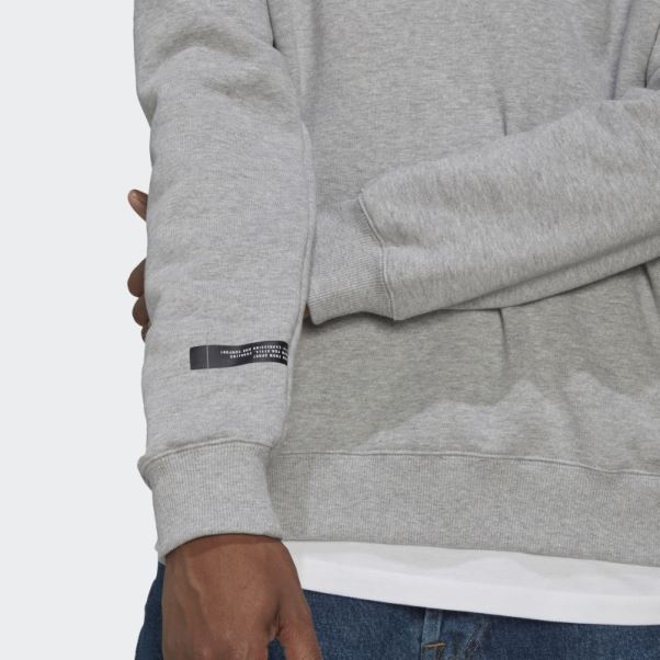 Sweat 1/4 Zip Gris Moyen Adidas