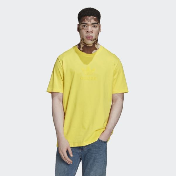 T-shirt Adidas Street Série Trèfle Jaune