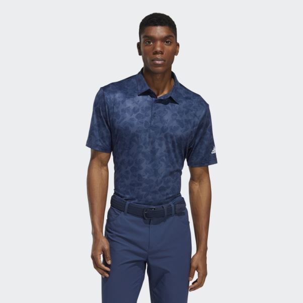 Polo Adidas Bleu Marine à Imprimé Prisma