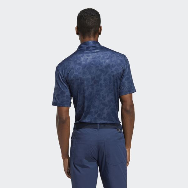 Polo Adidas Bleu Marine à Imprimé Prisma