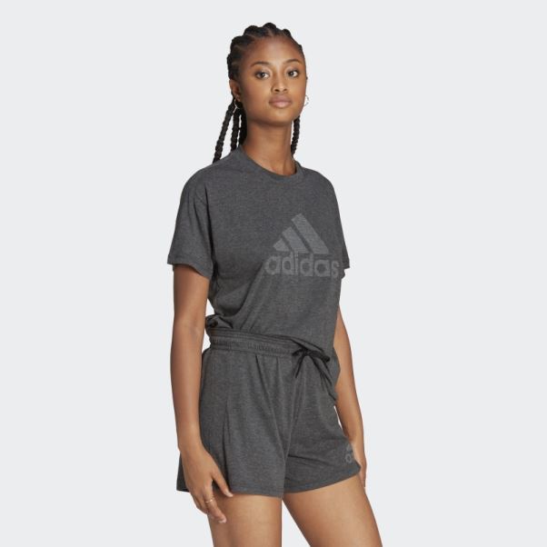 T-shirt Adidas Future Icons Winners 3.0 Noir Chiné