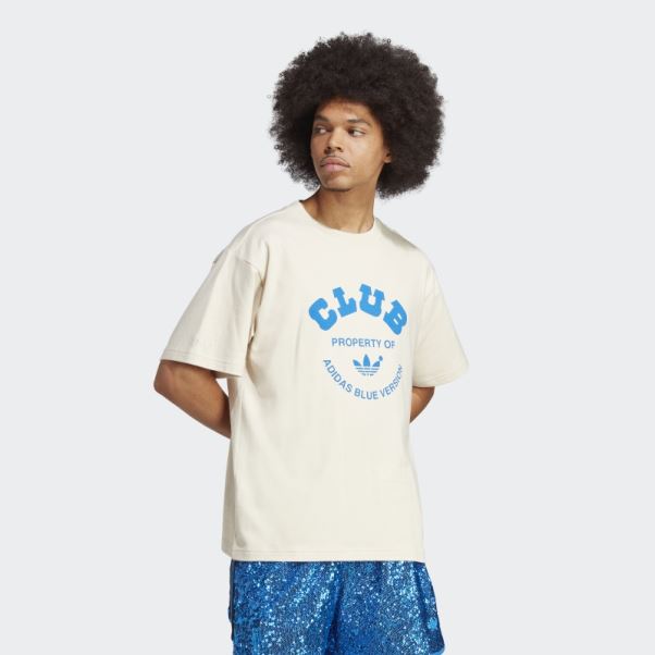 Adidas Bleu Version Club T-shirt Aluminium