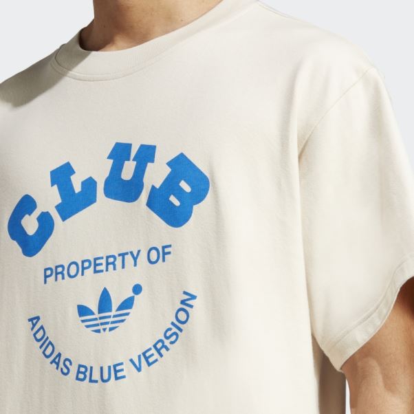 Adidas Bleu Version Club T-shirt Aluminium