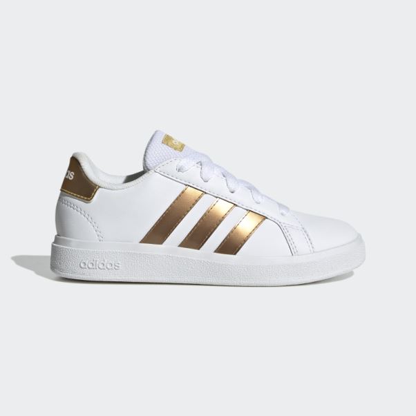 Chaussures Grand Court En Dentelle Durable Adidas Blanc